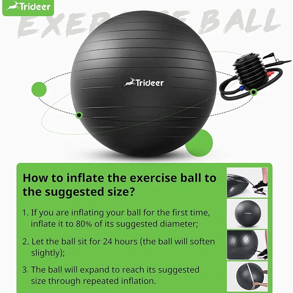 Trideer Yoga Ball How to Inflate